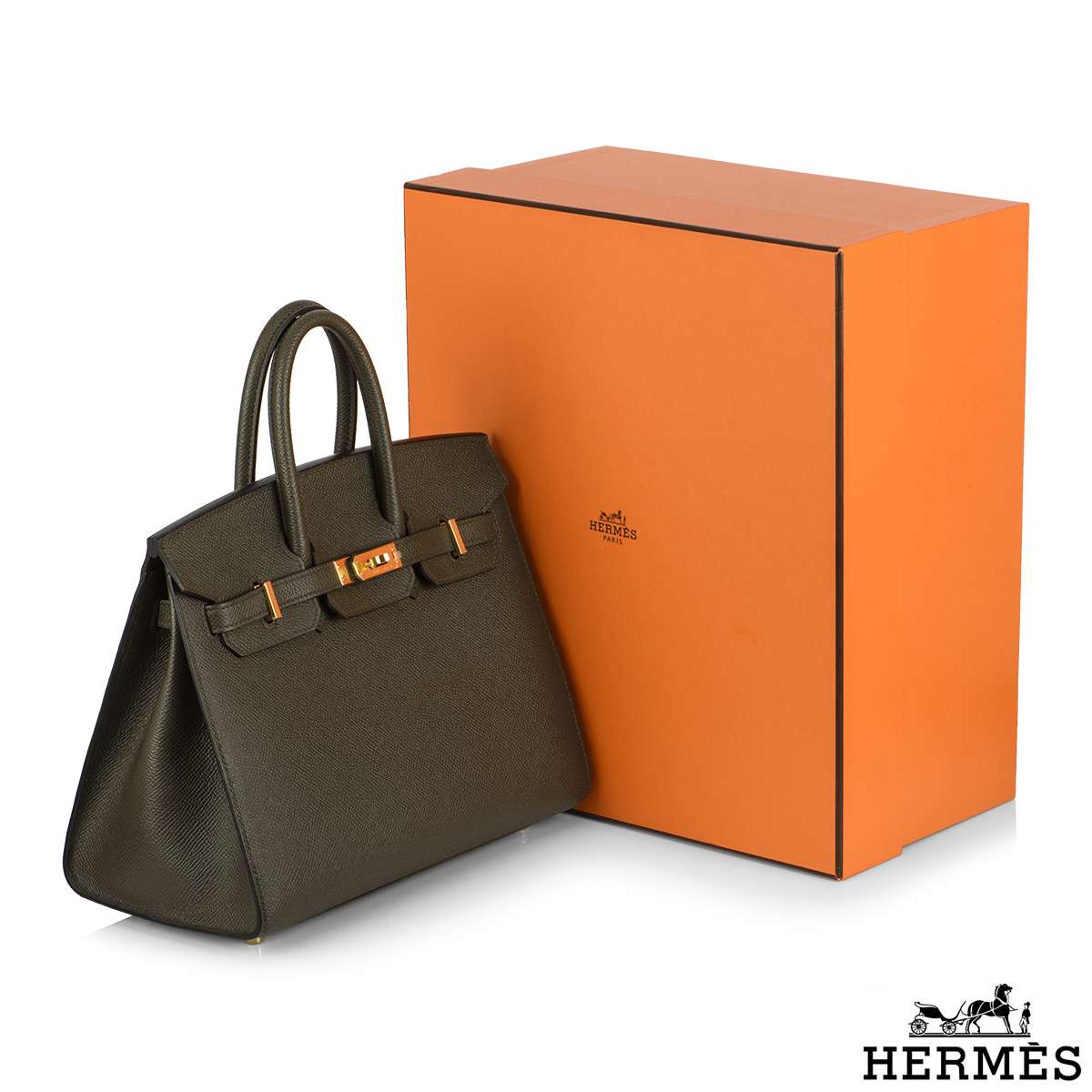 Hermes Birkin Bag 25cm Vert Maquis Togo Gold Hardware